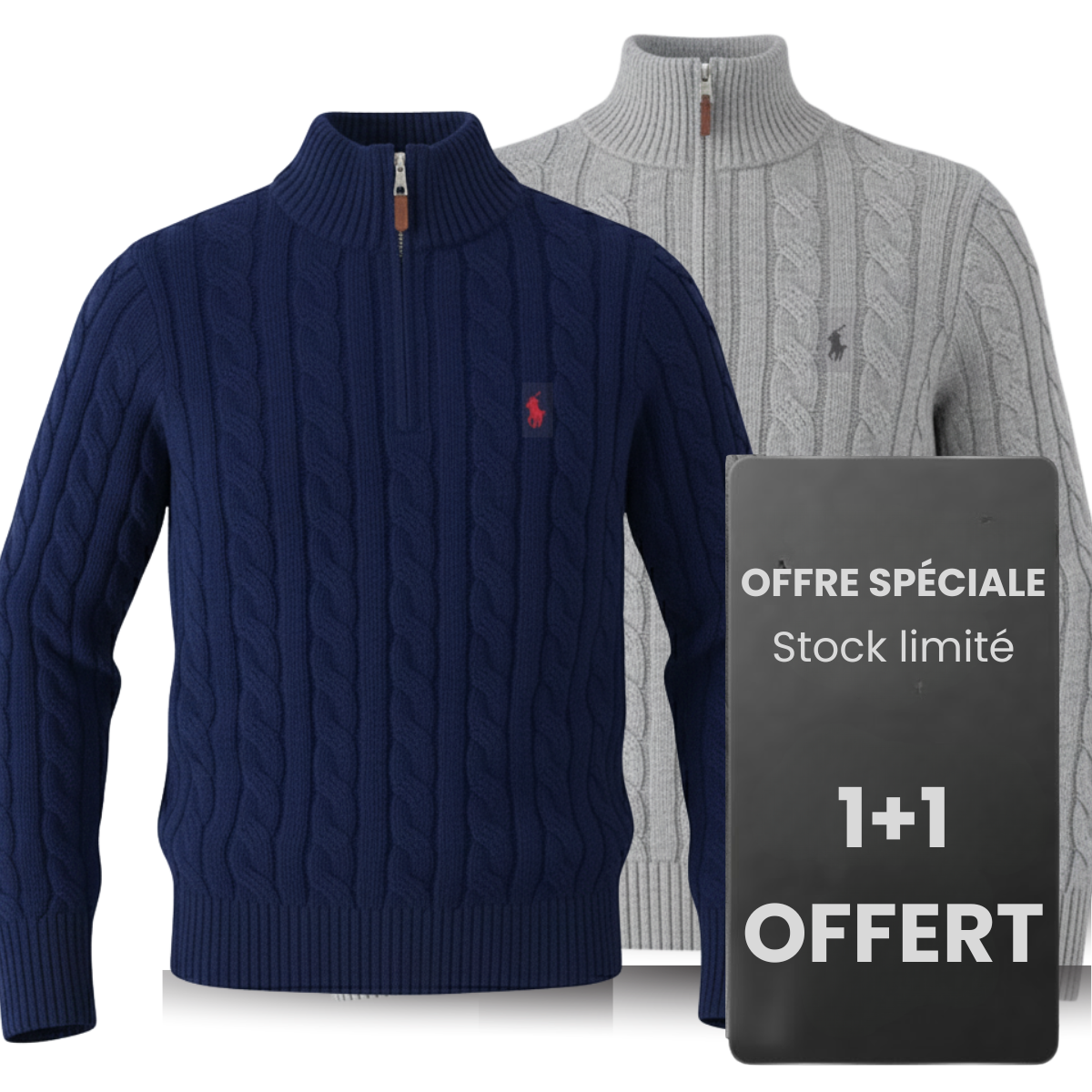 Pull torsadé en cachemire – 1 Acheté = 2 Offerts