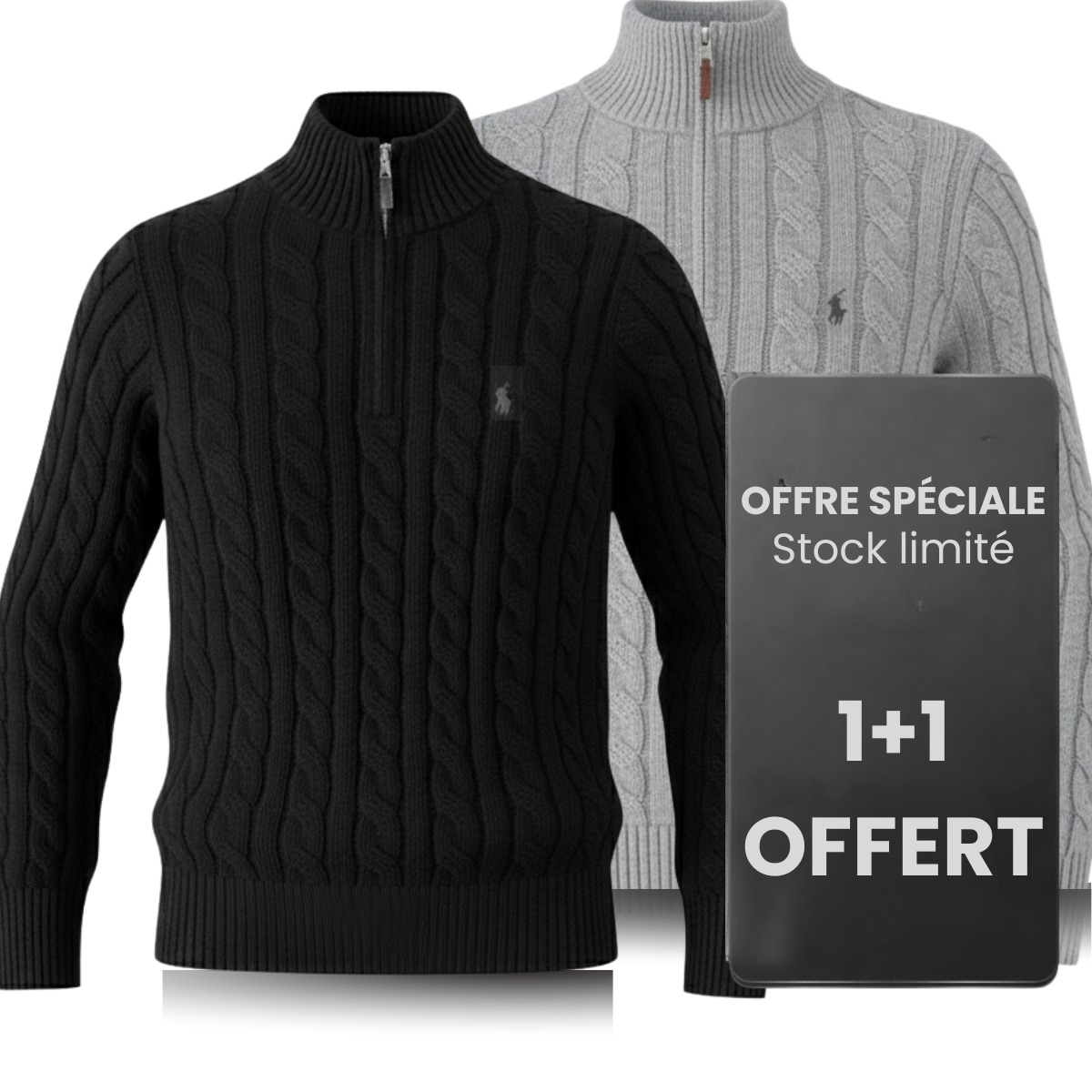 Pull torsadé en cachemire – 1 Acheté = 2 Offerts